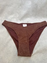 Xhilaration™ -  Cheeky Bikini Bottoms Metallic Textured, Raisin - M (4-6) - £2.77 GBP