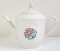 Vintage Spring Meadow Ceramic Teapot Floral Design Microwave &amp; Dishwashe... - £15.46 GBP