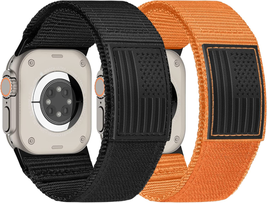 2PK Rugged Apple Watch Ultra Band Nylon Sports Strap Iwatch Ultra SE 8 7... - $21.23+