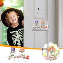 Halloween Skull Hanging Sign Plastic Front Door Welcome Pendant Decorati... - £16.68 GBP