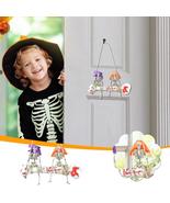 Halloween Skull Hanging Sign Plastic Front Door Welcome Pendant Decorati... - £16.78 GBP
