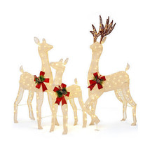 3-Piece Pre-lit Christmas Reindeer Family with 230 Warm White LED Lights - $252.98