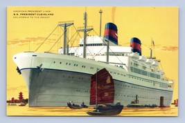 SS President Cleveland American President Line UNP Chrome Postcard C18 - £3.20 GBP