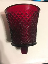 HOMCO Peg Votive Candle Holder Cup for LED Tea Light Ruby Red Diamond Po... - €15,63 EUR