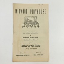 1942 Midwood Playhouse Present Watch On The Rhine A Play by Lillian Hellman - £14.85 GBP