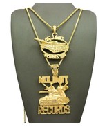 NO LIMIT FOREVER &amp; NO LIMIT RECORDS PENDANT &amp;BOX CHAINS NECKLACE SET - R... - £17.81 GBP