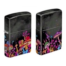 Beautiful  Multi Sided Magic Mushrooms Zippo Lighter - £40.38 GBP