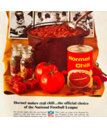 1965 Hormel Chili NFL Official Advertisement Vintage Canned Foods Footba... - $368.75 MXN