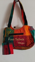 Puerto Vallarta Mexico Novelty purse, with coin purse, red, orange and green - £14.43 GBP