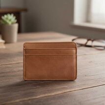 Slim Genuine Leather Card Holder Wallet for Men, Minimalist Cowhide Cred... - $30.00