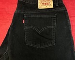 Y2K Levis 550 Black USA Made Women 22 Short Relaxed High Waisted Mom Jeans - £31.57 GBP