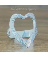Heart Ring in Recycled Sterling Silver - Open Heart Ring - Heart Shaped ... - $47.99