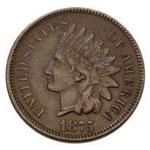 1875 1C Indio Centavo En XF Estado, Marrón Color, Bonito Detalle para Grado - $148.49