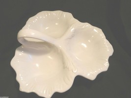 Elpa AlcoBaca White Porcelain Cabbage Leaf Majolica Dish Portuguese - £18.76 GBP