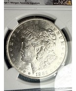 1885 O MORGAN SILVER DOLLAR. NGC BRILLIANT UNCIRCULATED. SPECIAL LABEL. ... - $1,583.09 MXN