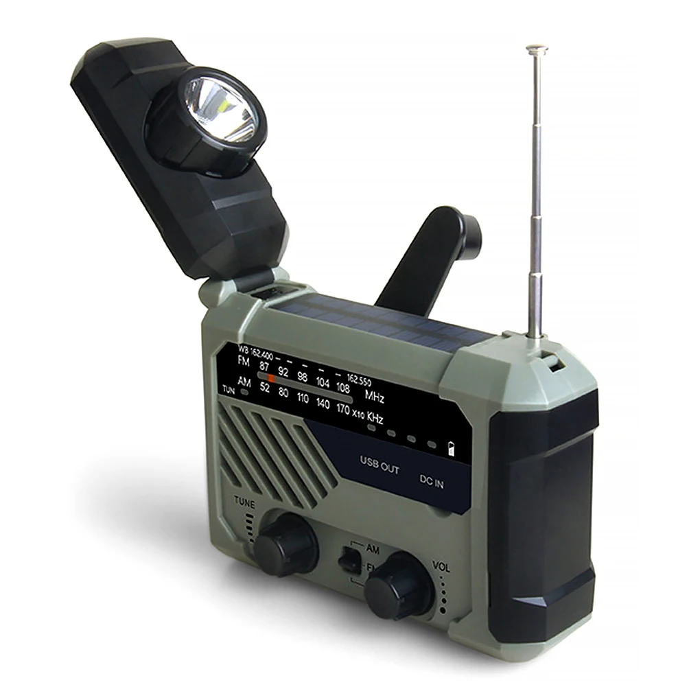 Emergency Radio Weather Radio SOS Alarm Bright Flashlight Automotive Too... - £157.74 GBP