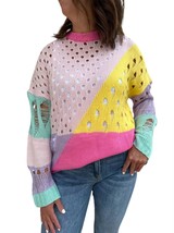 Davi &amp; Dani Distressed Detail Pullover Sweater Size 1X - $24.75