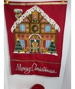 Vintage Handmade Gingerbread House Christmas Card Holder 1980&#39;s 21.5”by 15” - £14.23 GBP