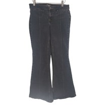 Vintage L.E.I Flare Leg Jeans 9 Womens Juniors Black Low Rise Y2K 90&#39;s Bottoms - £15.73 GBP
