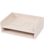The Ddyuri Stackable Letter Tray 2 Pack - Wood Desk File Trays Letter/A4... - £38.28 GBP