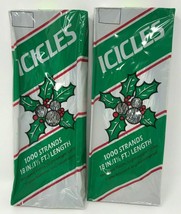Christmas Icicles 2 Pack Vintage 18&quot; Long 1000 Strands Each Tree Tinsel ... - $82.89 MXN
