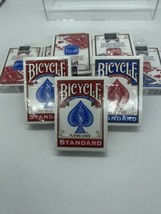 (9) New Sealed Deck of Bicycle Standard Face Poker Playing Cards 4 BLUE &amp; 5 RED - £19.46 GBP