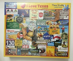 White Mountain I Love Texas 1000 Piece Jigsaw Puzzle ~ New - £39.22 GBP