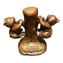 29 Palms California Bear Cubs Climbing Tree Salt & Pepper Shakers Treasure Craft - £11.77 GBP