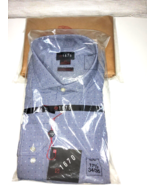 New 1670  Blue/white 97% cotton Men Dress Shirt Motion ease collar slim ... - £24.40 GBP