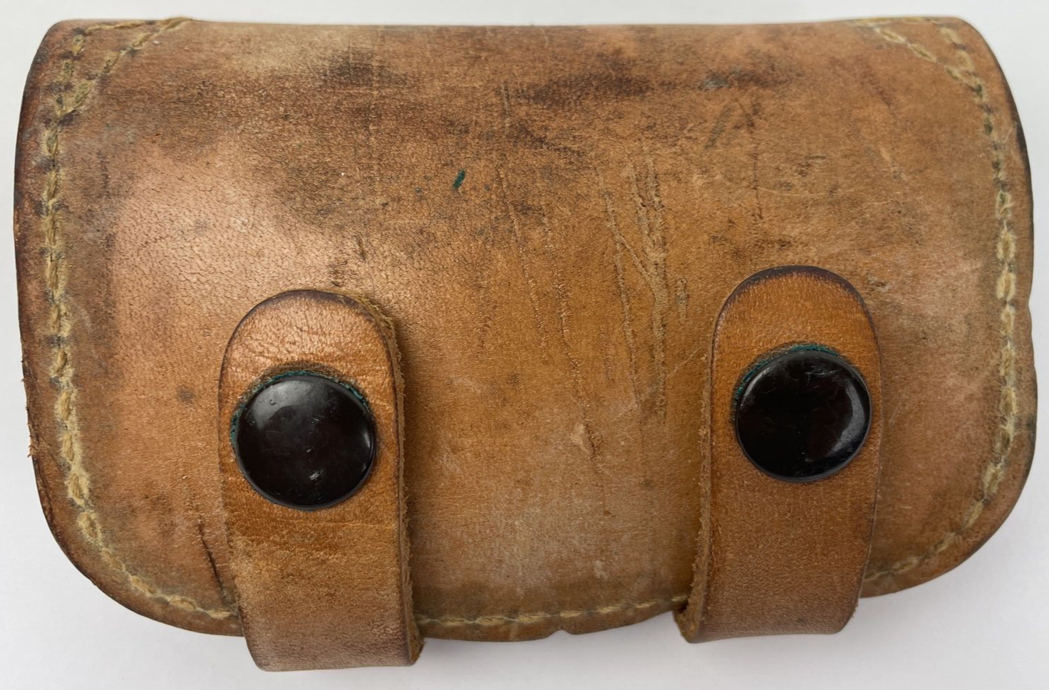 Vintage Ruff&#39;n Ready Leather Belt Drop Snap Pouch Model 223 Fishing Hunt... - $24.74