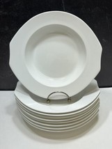 8 ALBA by Villeroy Boch White Rim Soup Bowl 8.75&quot; Made in Luxembourg - $148.50