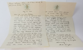 Alpha Gamma Rho Letter 1954 Scholarship Memorial Appreciation 2 Pages - £15.12 GBP