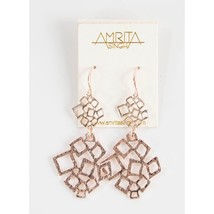 Amrita Singh Rose Gold Gramercy Geometric Drop Dangle Earrings ERC 256 NWT - $15.77