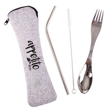 Appetito Stainless Steel Traveller&#39;s Cutlery (Set of 3) - £15.26 GBP