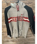 Oklahoma Sooners  Womens Nike Pullover Hoodie Size L Gray Black NCAA - £14.98 GBP