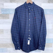 Ralph Lauren Custom Fit Flannel Shirt Blue Plaid Long Sleeve Cotton Mens... - $54.44