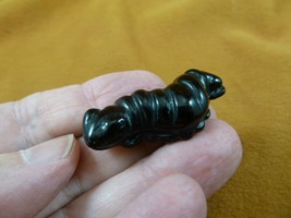 (Y-CATE-567) Black INCH WORM CATERPILLAR gemstone carving caterpillars w... - £11.22 GBP