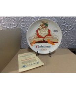 Christmas 1980 &quot;Checking His List&quot; Norman Rockwell Plate  - £14.15 GBP