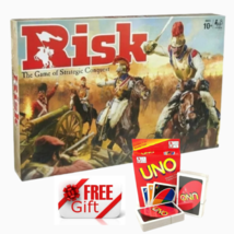 Risk Board Game The Game of Strategic Conquest Family Party Game Free UNO Card  - £46.81 GBP
