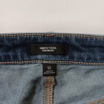 Simply Vera Verawang RN#73277 Women's Blue Zipper Accents Denim Skirt Size 10 image 3