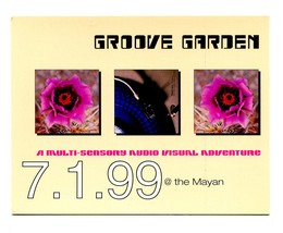 Groove Garden 1999 Rave Flyer 90s Mayan Theater LA Electronic Dance Party - $29.70