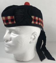 Vintage Scottish Bonnet Traditional Tartan Wool Cap Made In Scotland - £22.42 GBP