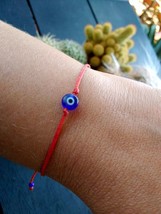 Greek EVIL EYE  bracelet Coral adjustable string bracelet for Women Men Kids - £4.00 GBP