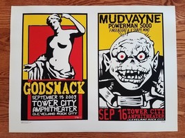 Mudvayne and godsmack Poster Cleveland Sptember 15 16 powerman 5000/ God... - $2,480.47 MXN