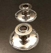 Vintage Silverplate Candle Holders Viking 802 EP LEAD Candlesticks - £39.10 GBP