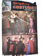 Adult Teens Dracula Robin Hood Maid Marion Witch Sewing Pattern size S-Lg S 8010 - £3.00 GBP