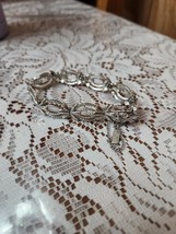 Monet Silver Tone Link Bracelet 7-inch Safety Chain, Vintage Jewelry - $32.88 CAD