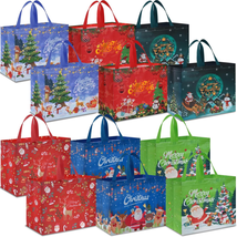 12PCS Extra Large Christmas Gift Bags, 15.7&#39;&#39; X 14.2&#39;&#39;X 5.9&#39;&#39;, Christmas Tote Ba - $24.00