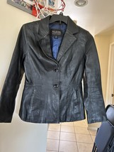Wilson&#39;s Leather Pelle Studio Medium Leather Black Jacket for Men - £46.39 GBP