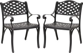 Aluminum Outdoor Indoor Patio Chairs With Arms For Garden,, Set Of 2 By Nuu. - £238.91 GBP